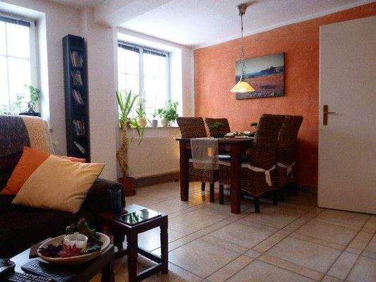 Essplatz im Wohnzimmer