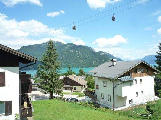 Seeblick vom Balkon und Schafberg