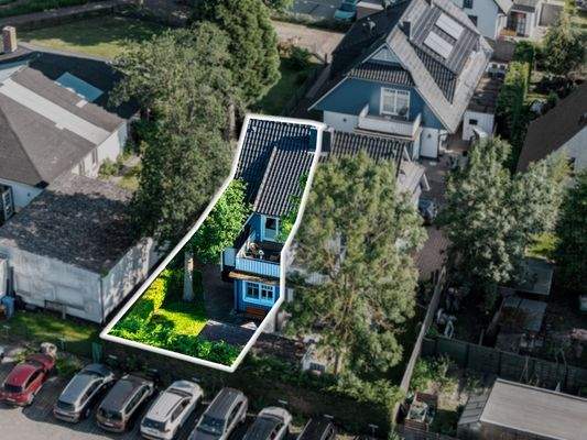 Hinteransicht markiert