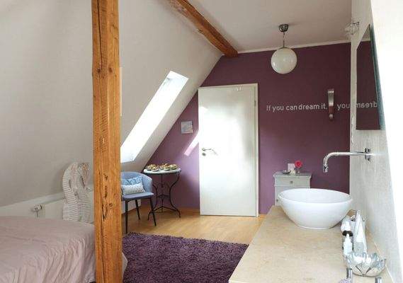 Blick zum Ankleidebereich