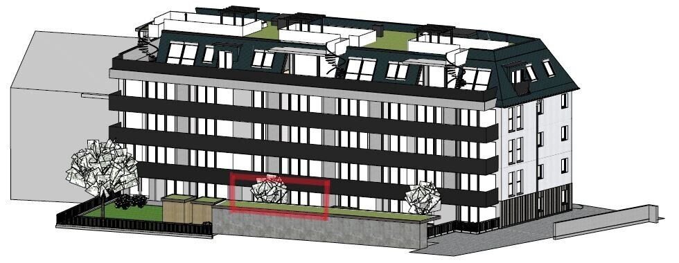 Visualisierte Lage EG Top 1A , Wohnbauprojekt Pro20+ Kufstein