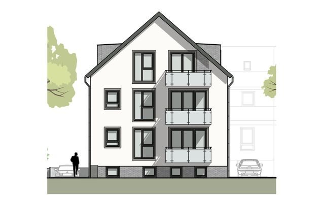 Ansicht Süd Mehrfamilienhaus