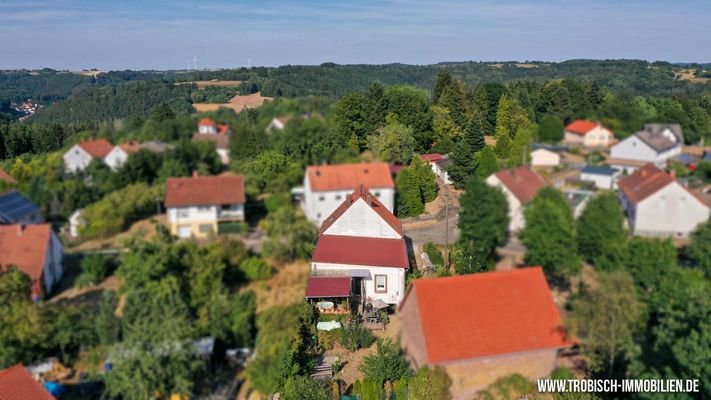 Luftbildaufnahme-Rückseite-Garten