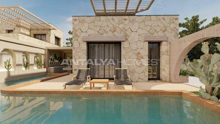 Detached Sea-View Houses with Private Pool in Bodrum Gumusluk