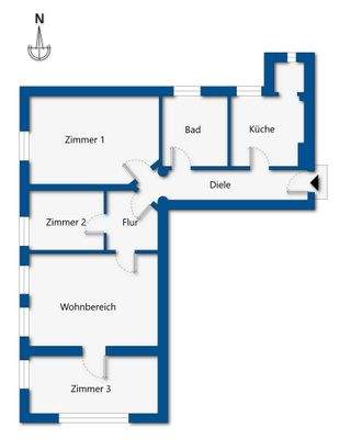 Grundrissskizze Obergeschoss Rechts 