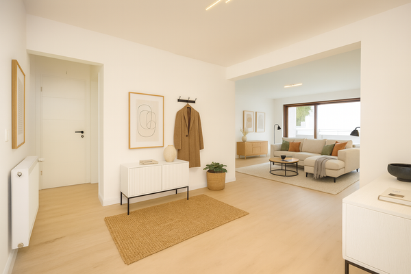 Flur und Wohnzimmer (staged)