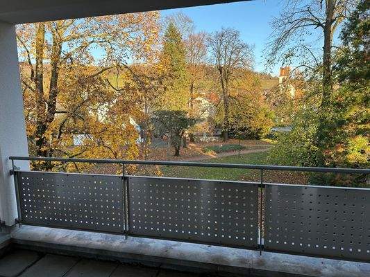 Balkonblick im Herbst