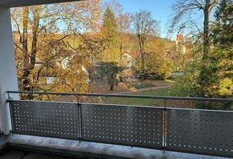 Balkonblick im Herbst