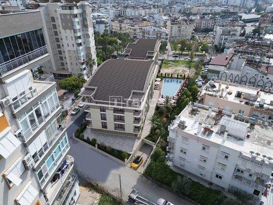 New Apartments for Sale in a Complex with a Pool in Konyaaltı