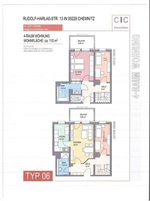 Grundriss 4 R WG - TYP 06 - 110 qm