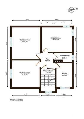 Grundriss Obergeschoss