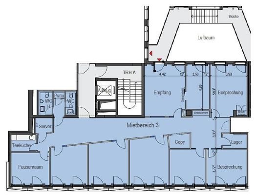 AUFTEILUNG / 3. OG / 286 m²