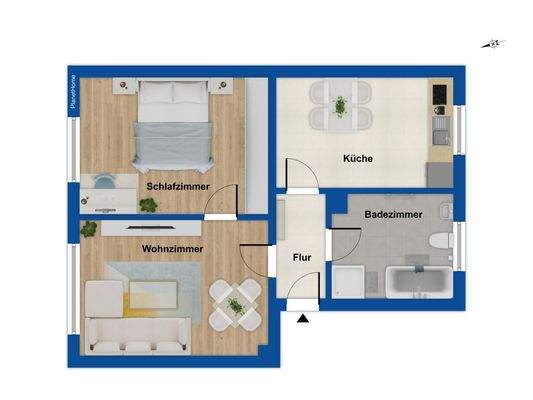 Grundriss - Erdgeschosswohnung
