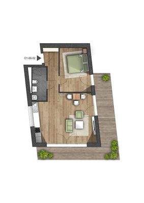 Grundriss WE C1-00-02