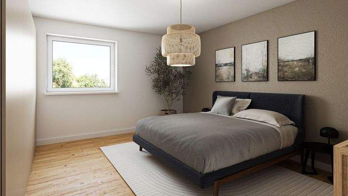 Schlafzimmer Wohnung 9 im Gebäude 1