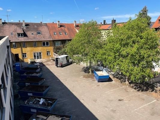 Blick in den zukünftigen grünen Innenhof