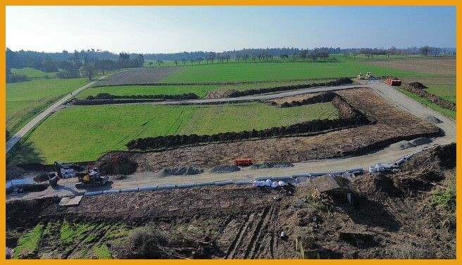 Blick über das Baugebiet