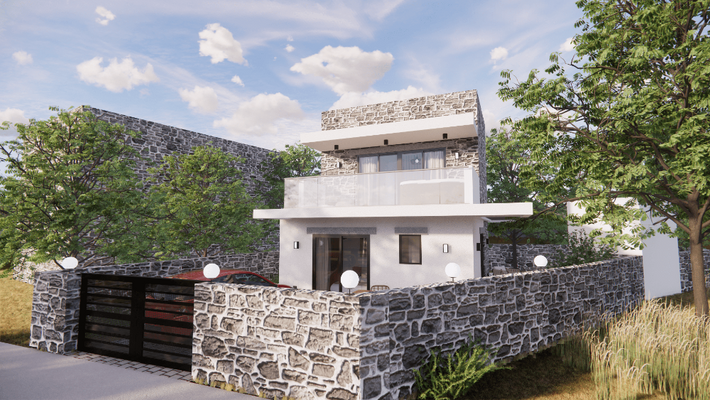 Kreta - 8-Villen- Projekt in Kirianna bei Rethymno: Freistehende Villa