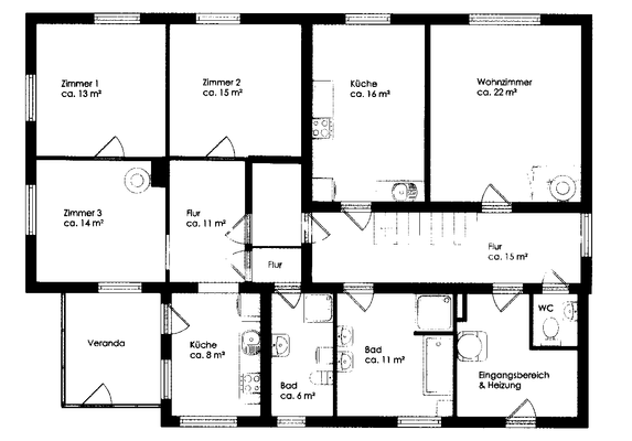 Grundriss EG Haupthaus