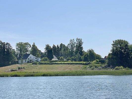 Blick von der Schlei Richtung Grundstück 