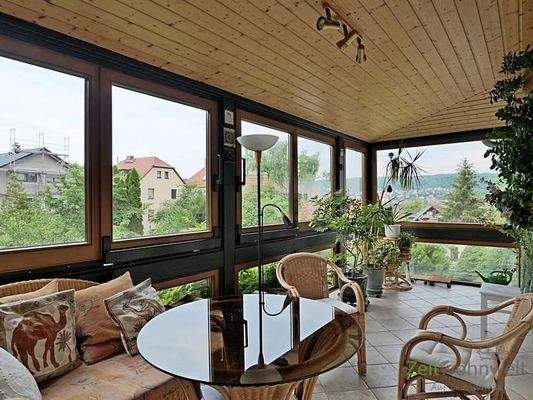 Ausblick vom Wintergarten