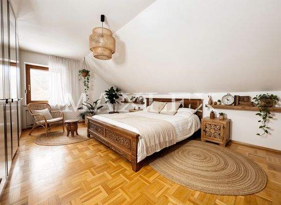 Schlafen Dachgeschoss (KI generiert)