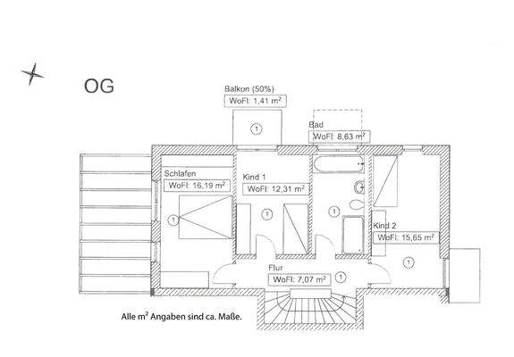 Grundriss Obergeschoss