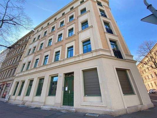 Blick zum Hauseingang