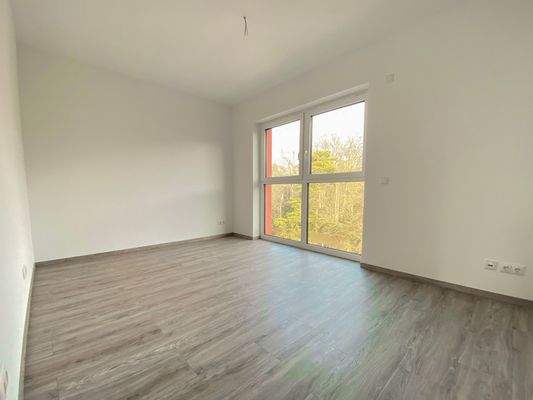 Schlafzimmer mit Blick ins Grüne