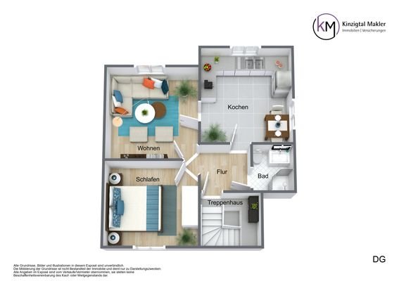 Grundriss - DG - 3D