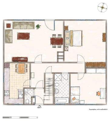Grundriss EG möbliert