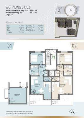 Grundriss Haus_A Whg 1 und 2