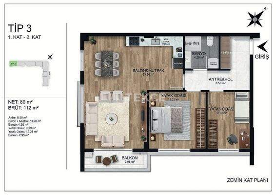 Spacious and Bright Apartments for Sale in Antalya Altıntaş