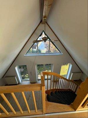 Anbau Blick vom Spitzboden