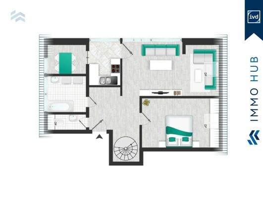 Grundriss untere Etage