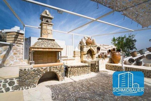 Kreta, Kamilari: Steinvilla mit Apartment und Blick auf den Kamilari-Hügel