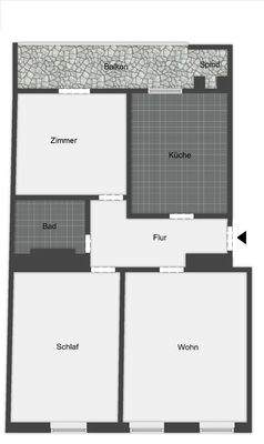 Grundriss Wohnungen 1. bis 4. OG links