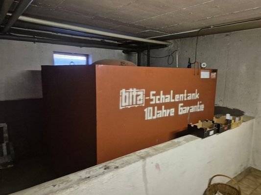 Öltank im Kellergeschoss