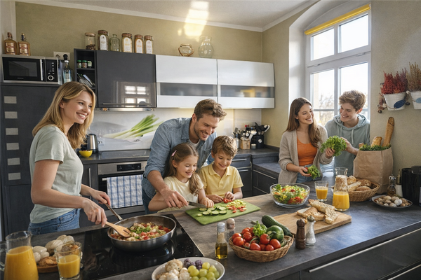 Visualisierung 2. OG Familie  gemeinsames Kochen