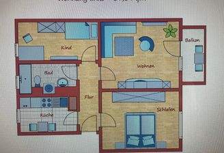 3 Raum Wohnung mit Blick ins Grüne