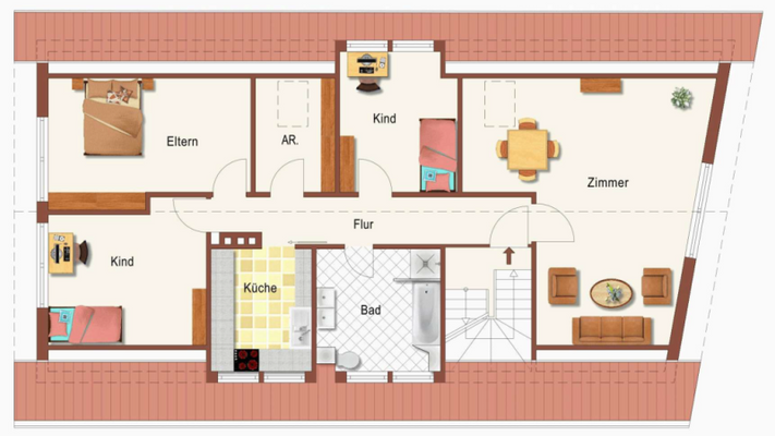 Gestalteter Grundriss