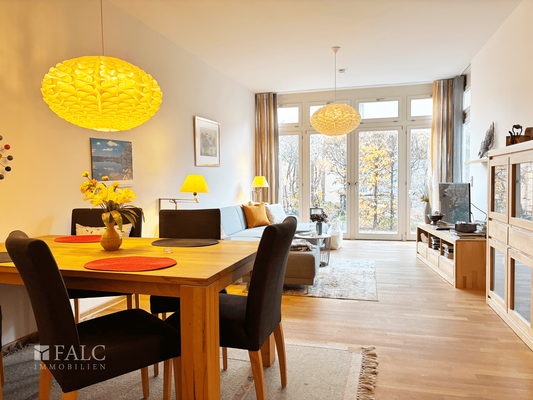 Wohnzimmer Blick zur Terrasse