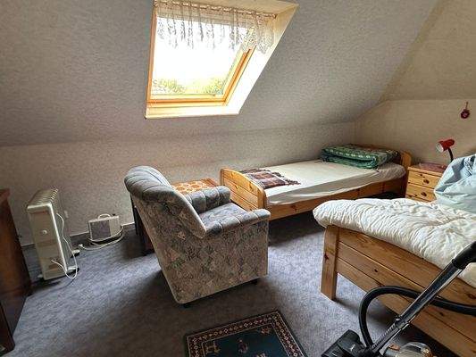 Zimmer im Dachboden ohne Heizung