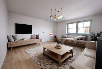 KI-generiert, Wohnzimmer