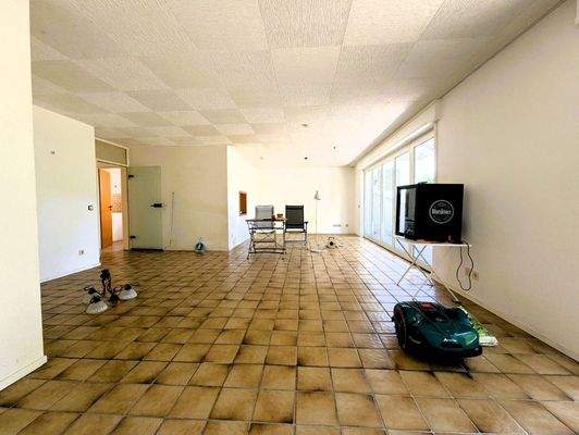 Wohn-Essbereich mit Ausgang zum Garten