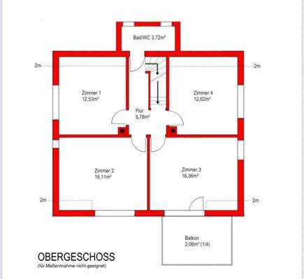 Grundriss EG - 1 Zimmer ist eine Küche