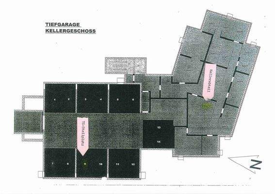 Lage Kellerabteil und Tiefgaragenstellplatz