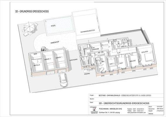 3D Grundriss Erdgeschoss