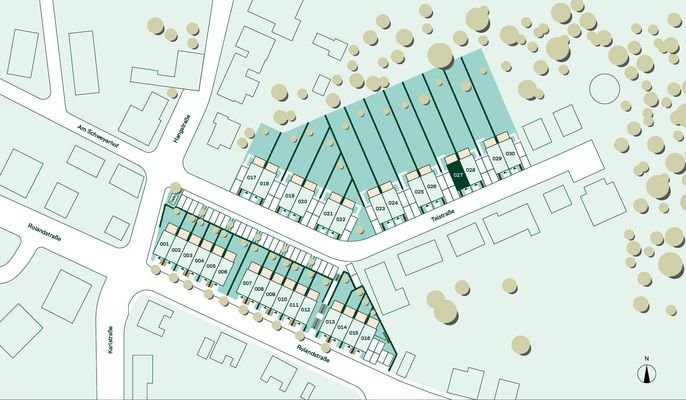 Lage des Doppelhauses im Quartier