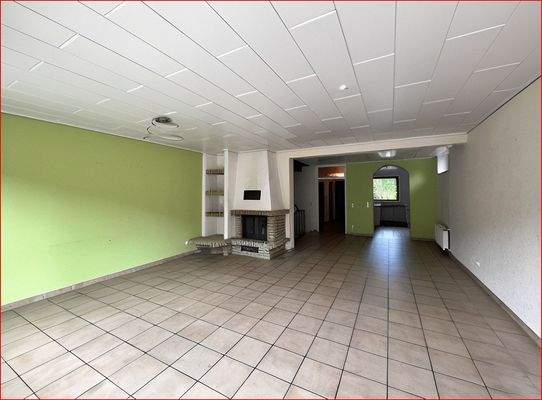 Wohn-Esszimmer mit Kaminofen